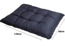 Set 7 coussins palette assises 120x60 dossiers + 120x40 kit coussins canapé de jardin Bleu coussins pour mobilier de jardin
