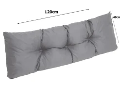 Set 7 coussins palette assises 120x50 dossiers + 120x40 kit coussins canapé de jardin Gris coussins pour mobilier de jardin