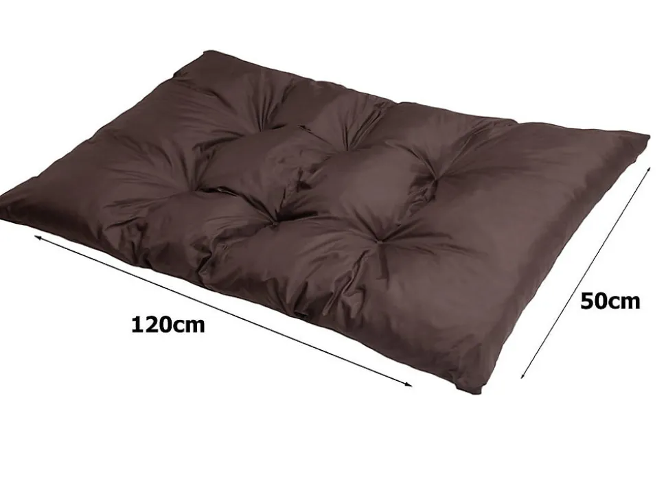 Set 7 coussins palette assises 120x50 dossiers + 120x40 kit coussins canapé de jardin Marron coussins pour mobilier de jardin