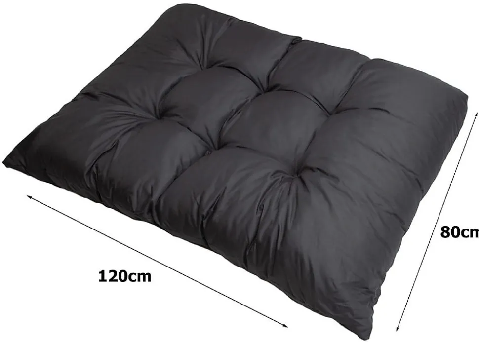 Set 7 coussins palette, assises 120x80 dossiers + 120x40 kit coussins canapé de jardin Anthracite coussins pour mobilier de jardin