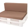 Set coussins palette 120x60 / 120x40cm Beige Coussins de jardin avec housses amovibles pour une utilisation int/ext.