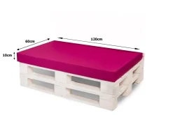 Set coussins pour palettes 120x60 cm, housse d'assise amovible, coussins de dossier matelassés 120x50 cm Rose coussins palettes