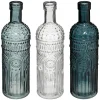 Set de 3 bouteilles Folk - verre - Bleu- Atmosphera