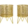 Set de 2 cachepots en métal doré Holderpiny