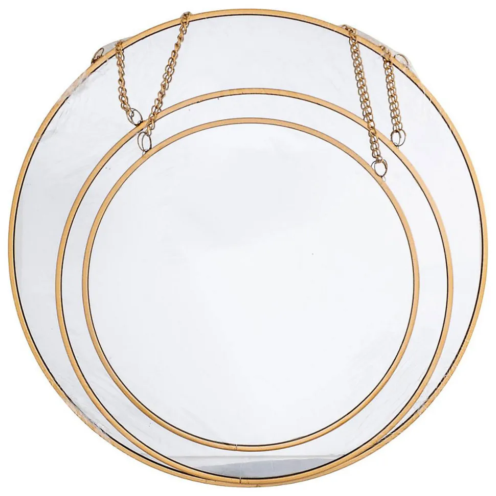 Set de 3 miroirs ronds doré - Atmosphera