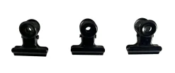 Set de 3 pinces pour décoration murale en métal noir Ariane