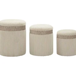 Set de 3 poufs coffre en MDF Curtain