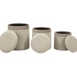 Set de 3 poufs coffre en MDF Curtain