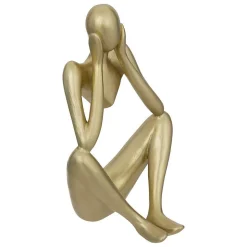 Set de 2 statuettes Femme en résine H17cm doré - Atmosphera