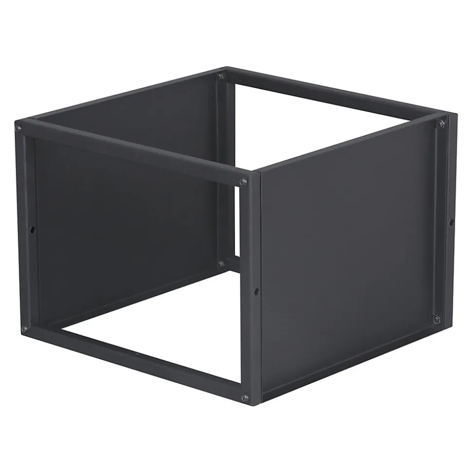 Set de 4 étagères murales Nostened acier 28 x 28 x 20 cm noir en.casa
