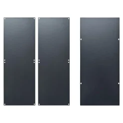 Set de 4 étagères murales Nostened avec fond et panneaux latéraux acier 28 x 28 x 20 cm noir en.casa