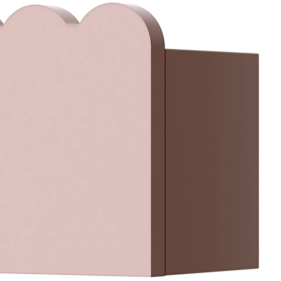 Set de 2 étagères murales pour enfants Vestnes 40 x 10 x 10 cm rose en.casa