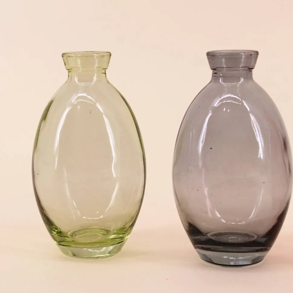 Set de 3 vases en verre coloré 12 cm