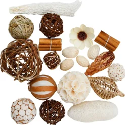 Set de boules décoratives H33 - 5 cm - Doré- Atmosphera