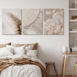 Set De Tableaux Plantes Attrape-Rêves 90cm x 40cm - Parfait pour décorer votre salon, chambre ou bureau avec un design unique et
