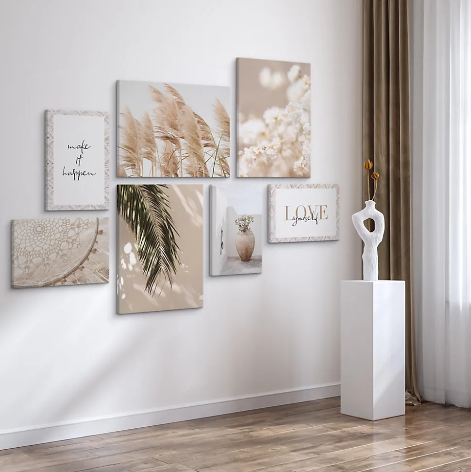 Set De Tableaux Plantes Citations Nature 110cm x 80cm - Parfait pour décorer votre salon, chambre ou bureau avec un design unique