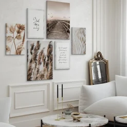 Set De Tableaux Plantes Citations Nature 90cm x 80cm - Parfait pour décorer votre salon, chambre ou bureau avec un design unique