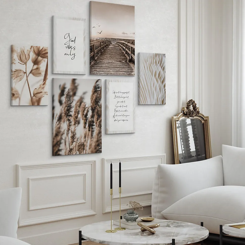 Set De Tableaux Plantes Citations Nature 90cm x 80cm - Parfait pour décorer votre salon, chambre ou bureau avec un design unique