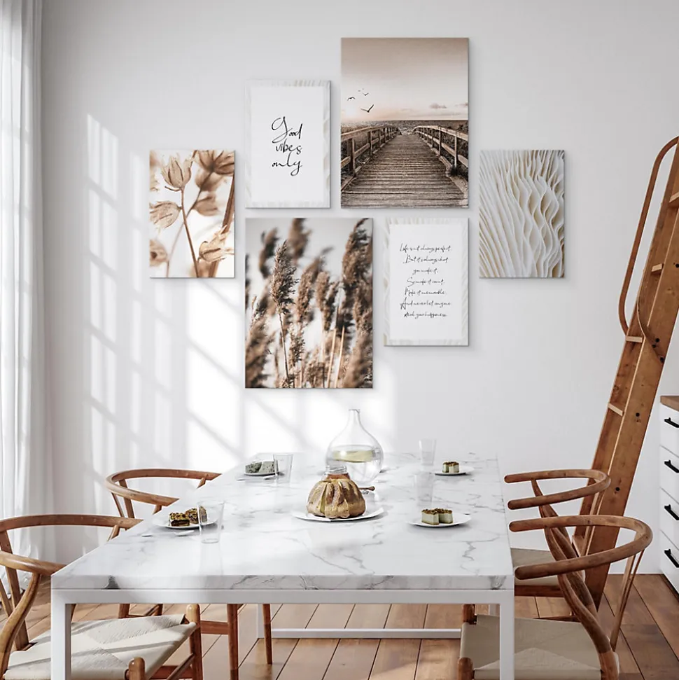 Set De Tableaux Plantes Citations Nature 90cm x 80cm - Parfait pour décorer votre salon, chambre ou bureau avec un design unique
