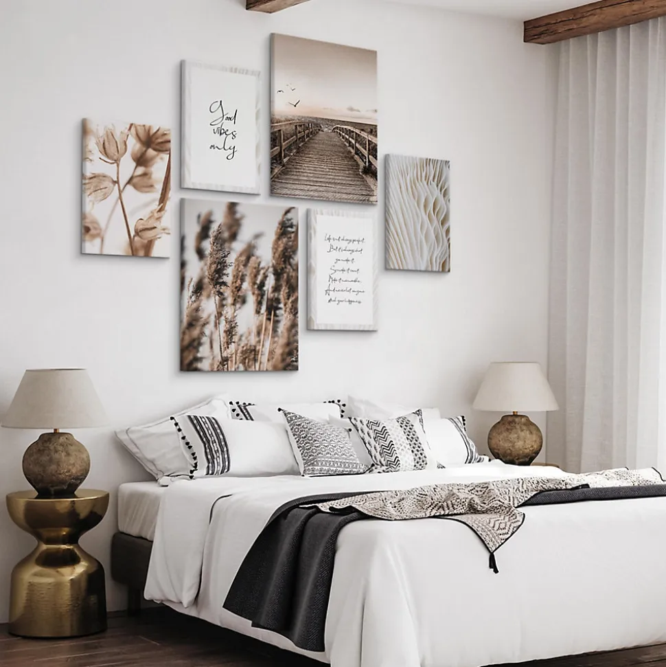 Set De Tableaux Plantes Citations Nature 90cm x 80cm - Parfait pour décorer votre salon, chambre ou bureau avec un design unique
