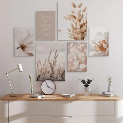 Set De Tableaux Plantes Citation Nature 90cm x 80cm - Parfait pour décorer votre salon, chambre ou bureau avec un design unique e