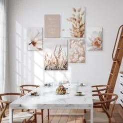 Set De Tableaux Plantes Citation Nature 90cm x 80cm - Parfait pour décorer votre salon, chambre ou bureau avec un design unique e
