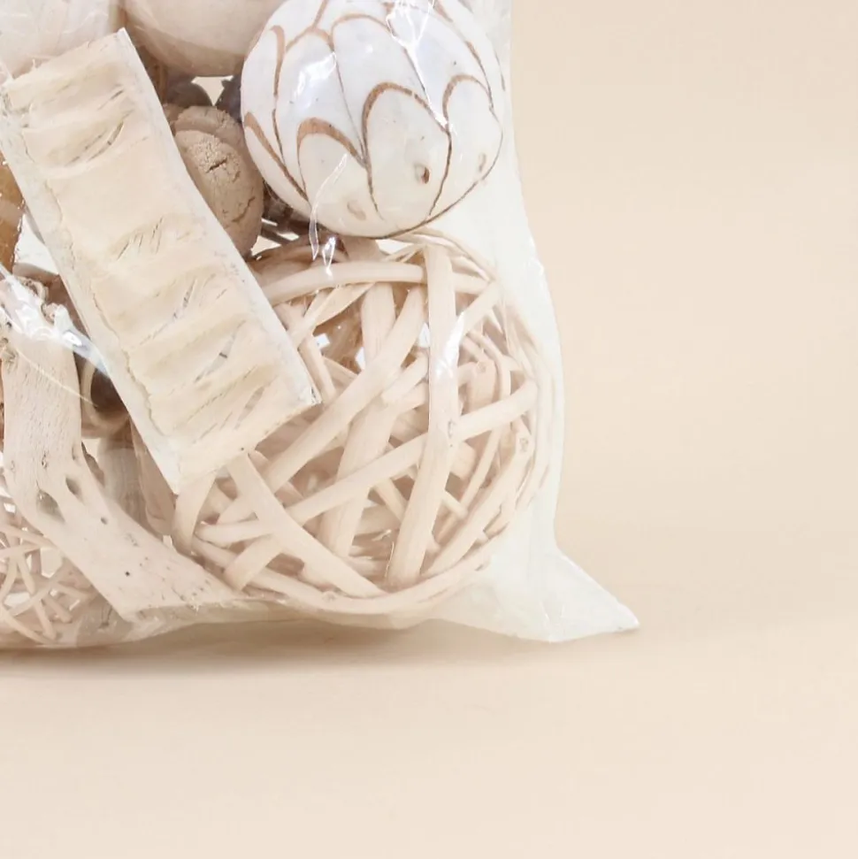 Set fleurs séchées, déco boisées