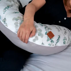 SEVIRA KIDS Coussin de maternité et d'allaitement + housse Eucalyptus