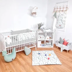 SEVIRA KIDS Coussin de maternité et d'allaitement + housse Eucalyptus