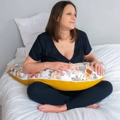 SEVIRA KIDS Coussin de maternité et d'allaitement + housse en gaze de coton
