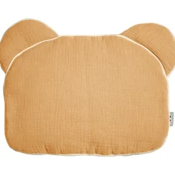 SEVIRA KIDS Oreiller bébé plat ourson en gaze de coton Jeanne