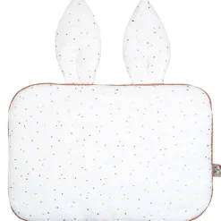 SEVIRA KIDS Oreiller plat lapin en gaze de coton Jeanne