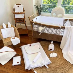SEVIRA KIDS Oreiller plat lapin en gaze de coton Jeanne