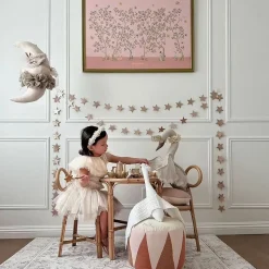 SEVIRA KIDS Trophée mural lune Venise en lin décoration chambre bébé enfant
