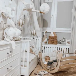 SEVIRA KIDS Trophée mural Éléphant en lin décoration chambre bébé enfant