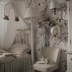 SEVIRA KIDS Trophée mural Lapin Pays des Merveilles en lin décoration chambre bébé enfant