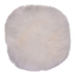 Siège en Peau d'Agneau Ivoire Diam.35 cm - Confort et Élégance