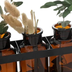 Soliflore 5 fleurs en bois H34cm - Atmosphera