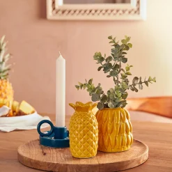 Soliflore ananas Yuca céramique H10cm- Multicolore- Atmosphera