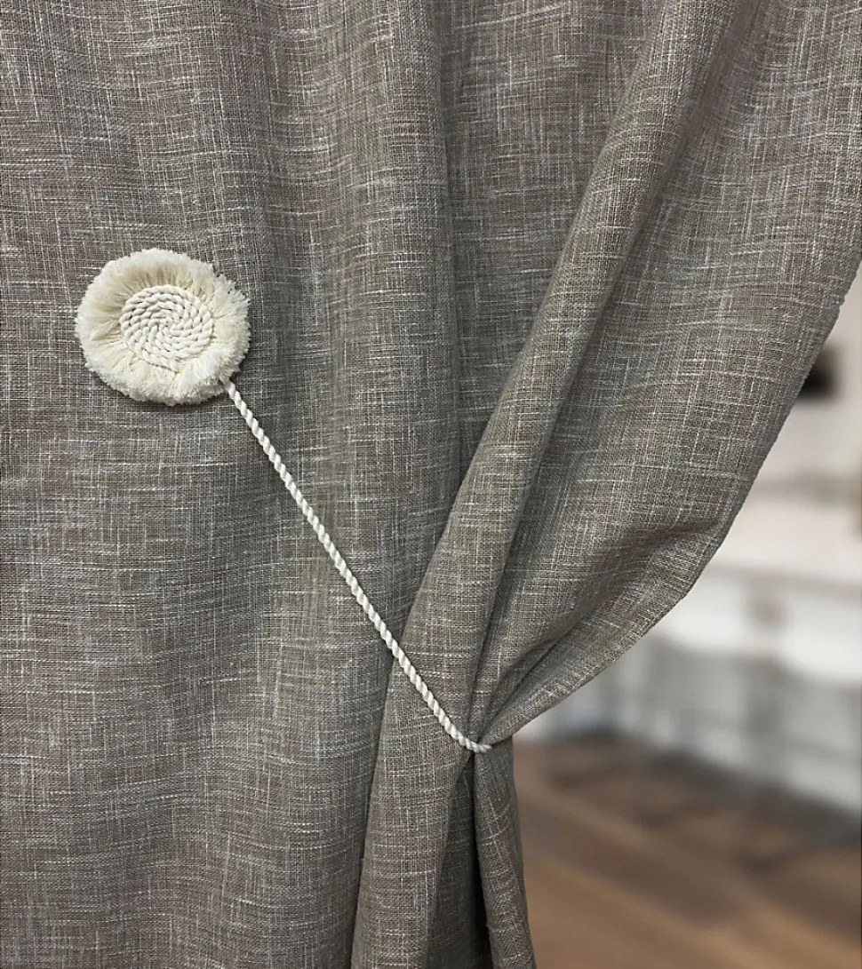 SOLIS - Embrasse Rideau Textile Magnétique - Sans Perçage