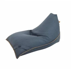 Soo Santaï Lazy Bro Indoor fauteuil poire 140 x 120 x 90cm intérieur déhoussable, avec poignées et surpiqûres, Bleu jeans
