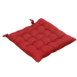 SOPHIE - Coussin de Chaise Matelassé 38x38cm Coton Coloris Cerise