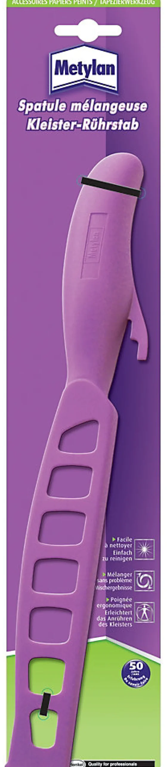 Spatule mélangeuse pour colles papiers peints Metylan L.7,5 x l.2,5 x H.38 cm