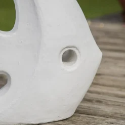 Statue design de jardin poisson petit modèle blanc 50cm