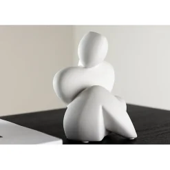 Statue en grès Floda Blanc - Blanc