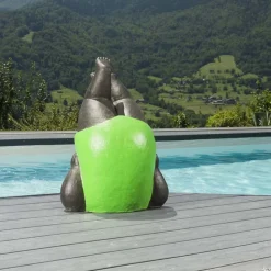 Statue femme ronde design en vert