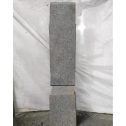 Statue jardin zen moai visage allongé en pierre volcanique 100 cm