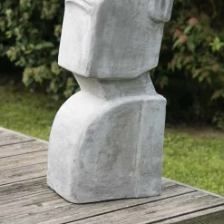 Statue moaï île de pâques jardin zen 1m20