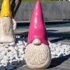 Statue moderne jardin tomte suédois rose 50 cm