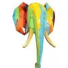 Statue murale tête d'éléphant géométrique H42 cm - ELMER DRIPS